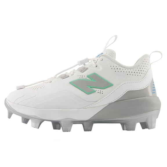 New Balance Youth Lindor V3 TPU Molded Baseball Cleats White 5