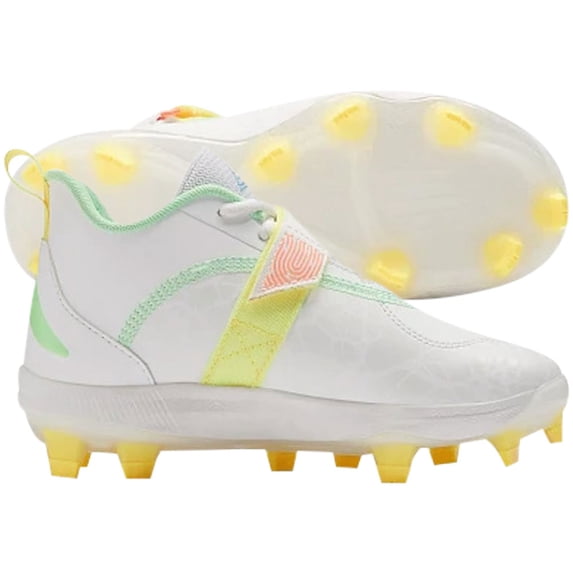 New Balance Youth LINDORV2 TPU Molded Baseball Cleats White/Multi 6