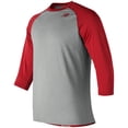 thumbnail image 1 of New Balance Youth Performance 3/4 Sleeve Baseball Shirt Red/Grey S, 1 of 1