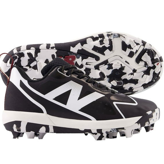 New Balance Youth Romero Duo TPU Molded Softball Cleats Black/White 2.5