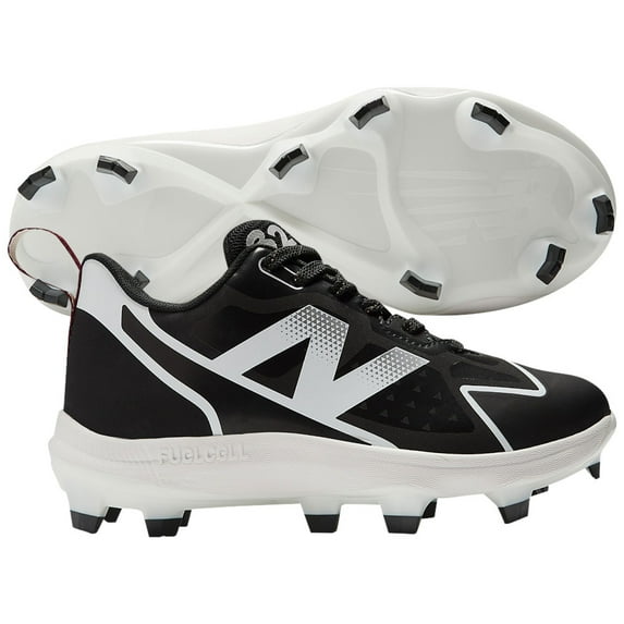 New Balance Youth Romero Duo TPU Molded Fastpitch Softball Cleats Black/White 4
