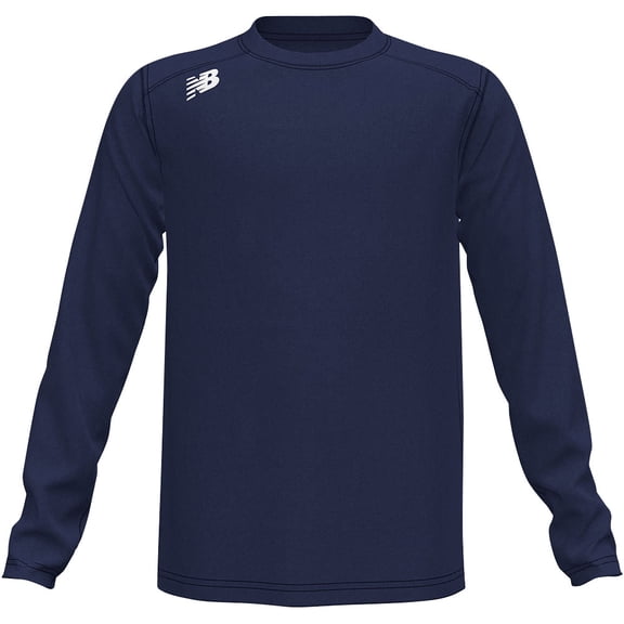 New Balance Youth Tech Long Sleeve Baseball T-Shirt Navy XL