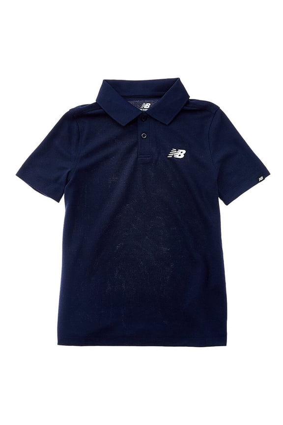 boys Perf. Knit Polo Golf T-Shirt, L(14/16), Blue