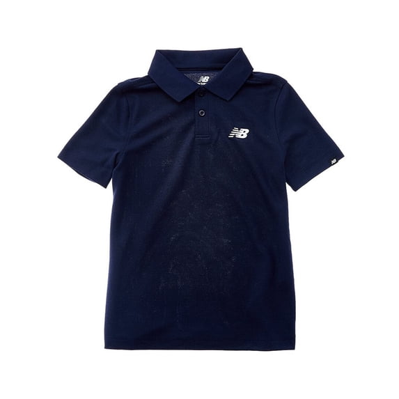 New Balance boys Perf. Knit Polo Golf T-Shirt, S(8), Blue