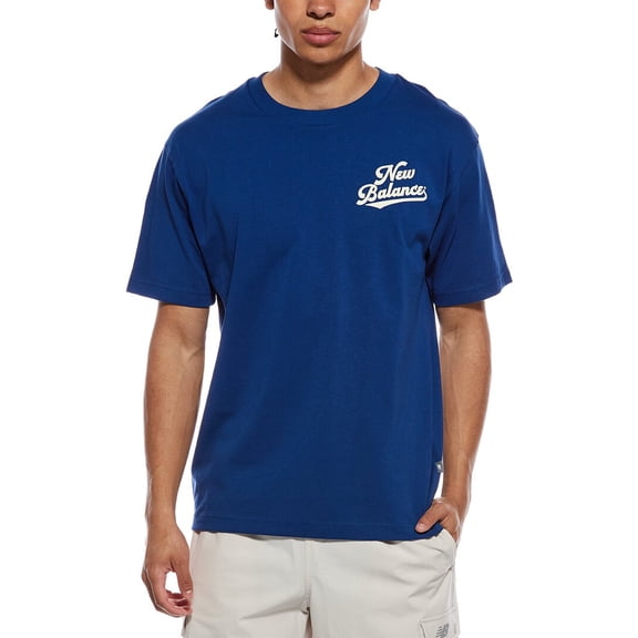 New Balance mens  Athletics Legacy T-Shirt, s, Blue