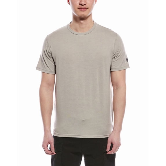 New Balance mens Tech T-Shirt, m, Beige
