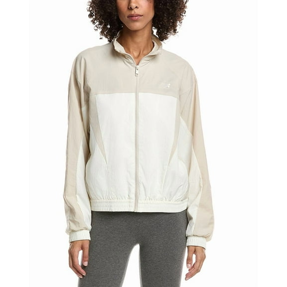 New Balance womens  Colorblock Woven Jacket, xs, White