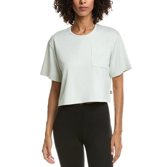 New Balance womens Novelty Rib T-Shirt, xs, Blue