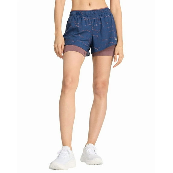 New Balance womens Rs Printed 2-In-1 Short, l