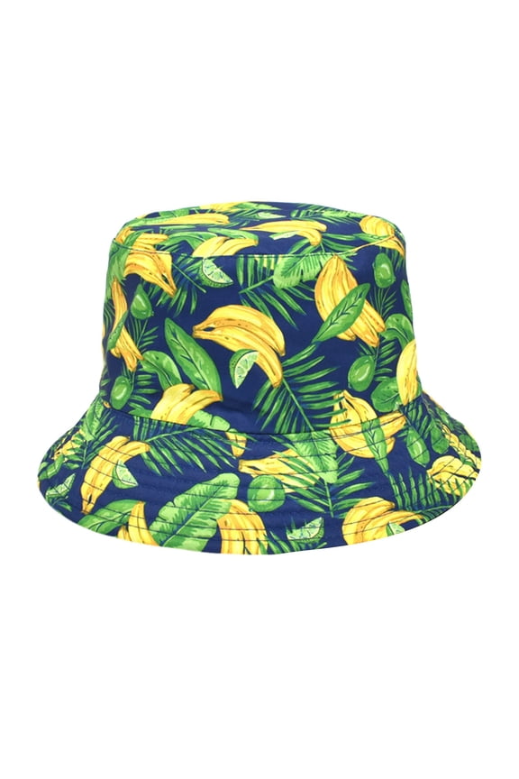 New Banana Print Fisherman's Hat Women's Spring/summer Outdoor Sunblock Men's Basin