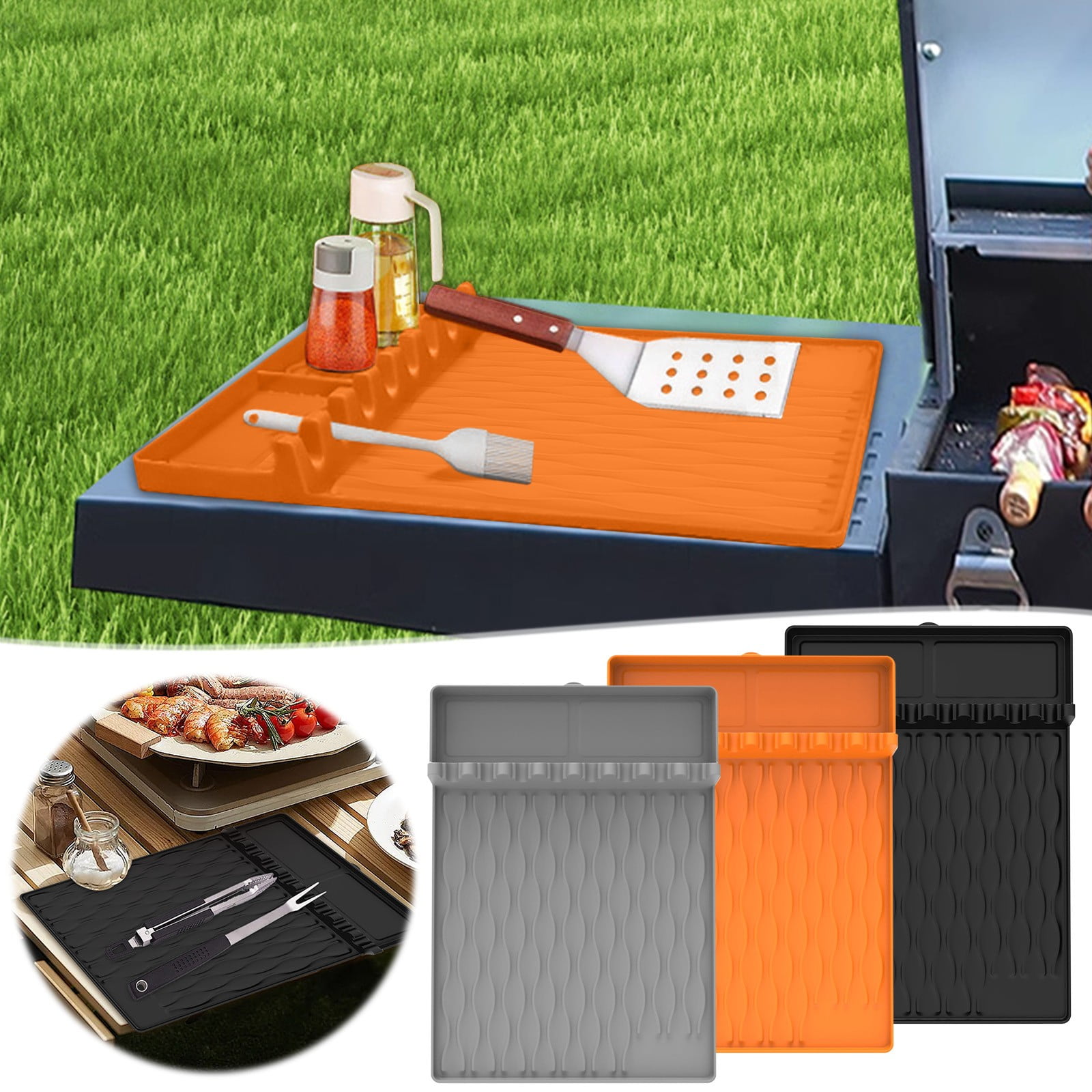 New Barbecue Special Side Rack Tool Grill Tray Barbecue Tool Mat Place ...