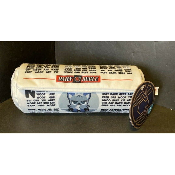 BarkBox Marvel The Daily Beagle Newspaper Squeaky Dog Toy, Multi-color, SPIDER-MAN Theme, Medium