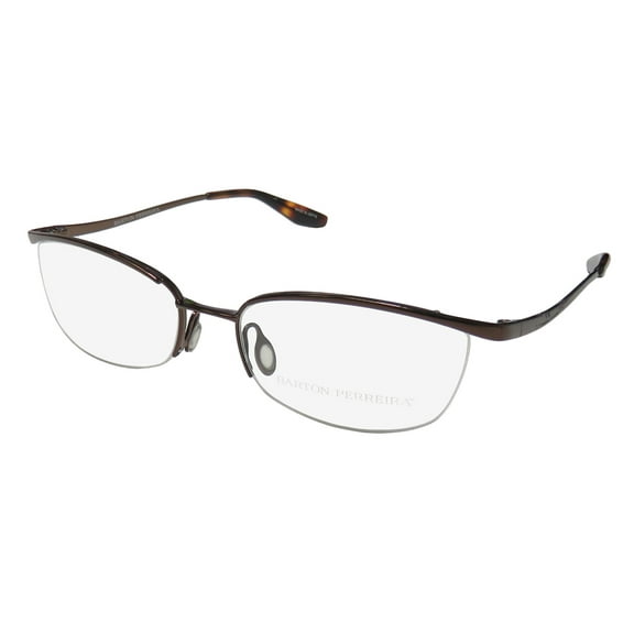 New Barton Perreira Mia Womens/Ladies Designer Half-Rim Chocolate Sophisticated Fabulous Frame Demo Lenses 53-17-135 Eyeglasses/Glasses