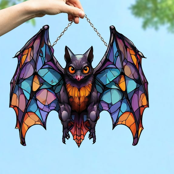 New Bat Lovers Acrylic Window Hanging,Bat Acrylic Window Hanging,Bat Halloween Home Decor,Acrylic Ornament,House Decor,Gift For Halloween