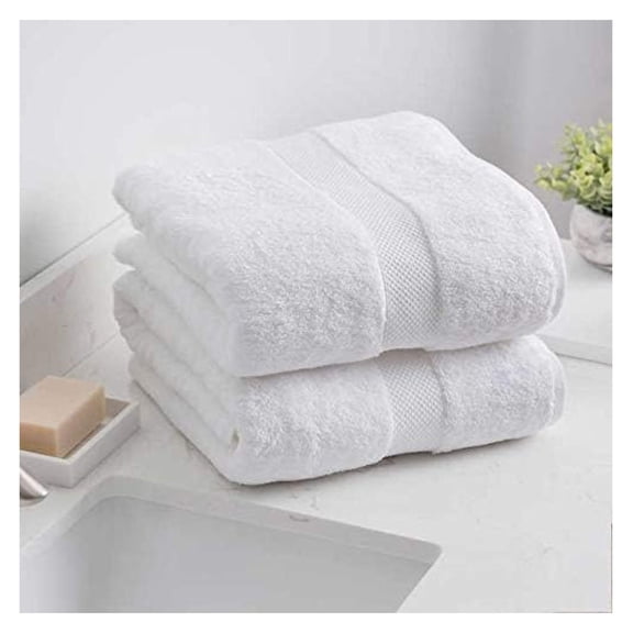 New Bath Sheet Bundle Set | 2 Luxury Bath Sheets 35" W X 70" L (White)