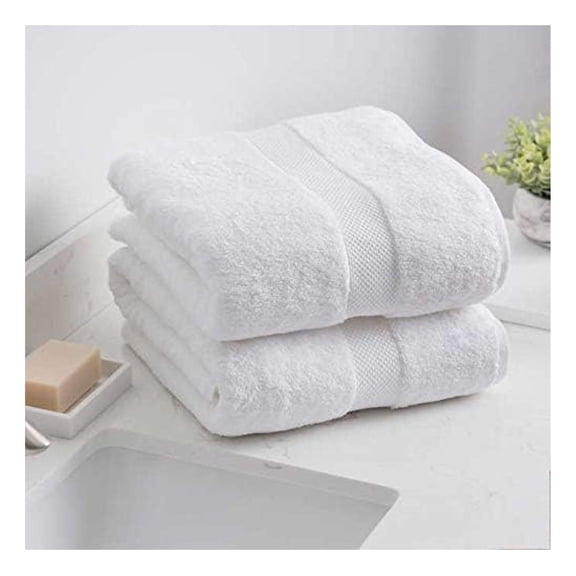 New Bath Sheet Bundle Set | 2 Luxury Bath Sheets 35" W X 70" L (White)