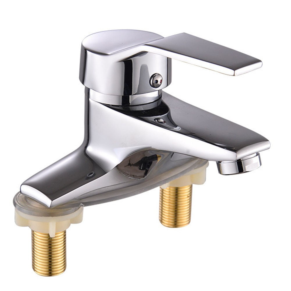 New Bathroom Faucet Countertop Mounted Double-Hole Basin Hot And Cold ...