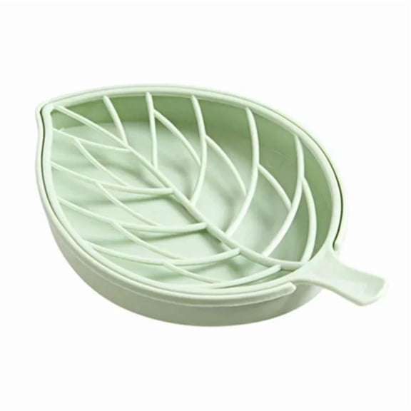 New Bathroom Home Leaf Shape Soap Dish Tray With Drain Plastic Soap Saver Holder For Shower Bathroom Accessories Small Tools
