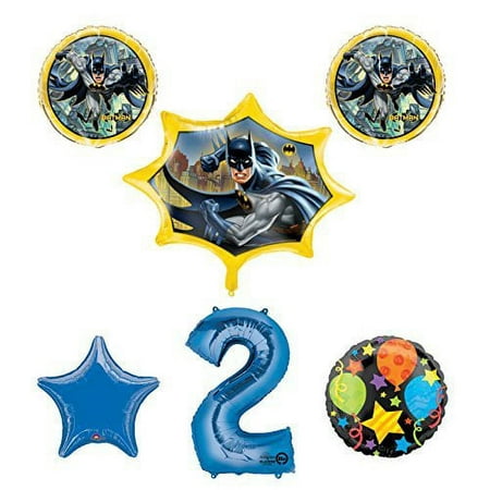 New! Batman 2nd Birthday Party Balloon Decorations and Supplies