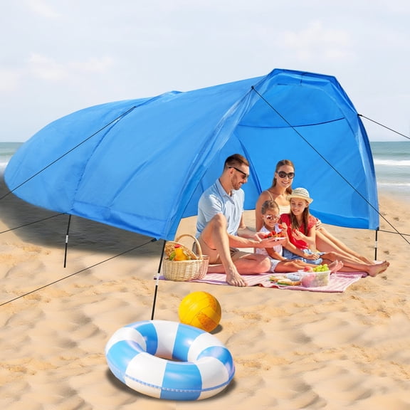 New Beach Shade with Quiet Canopy, The Beach Shade CanopyBeach Canopy - Covers Up to 8 People, 200 Sq. Ft. of Shade, Sets Up in 3 Minutes, Lightweight, Compact, Wind Assist Included