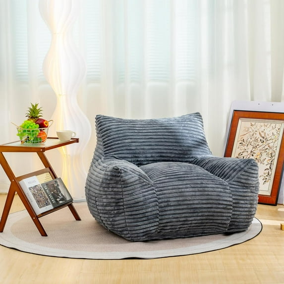 New Beanbag Chair Bean Bag Chairs for Adults Bean Bags Giant Bean Bag Sofa with Spacious Cushion Bean Bag Couch with Armrest Large Bean Bag Chair for Living Room, Bedroom & Dorm