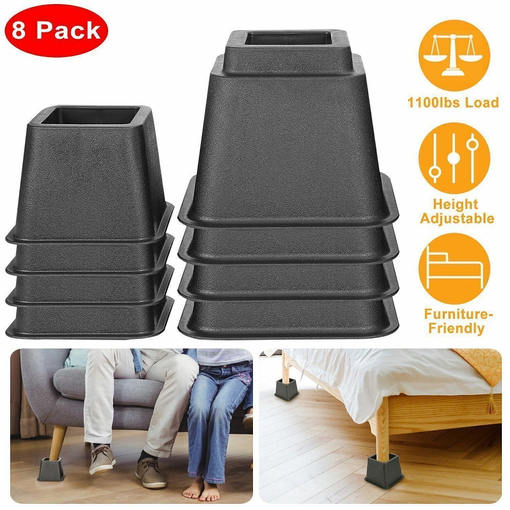 New Bedding Furniture Risers Adjustable Bed Sofa Chair Riser Stackable