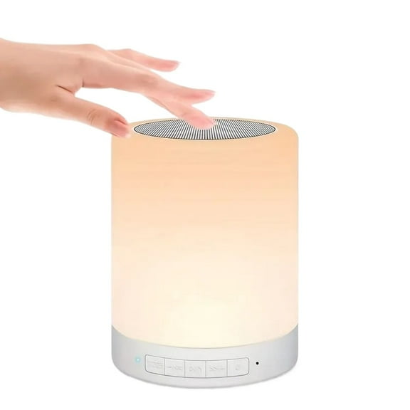 New Bedside Table Lamp Wireless Bluetooth with Speaker Touch Light Colorful LED Night Dimming Atmosphere Table Lamp for Kid Gift