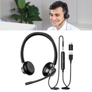 New Bee 3.5mm/ USB/USB-C Wired Headset W/Mic, Computer Headset with in-Line Mute&Volume Control