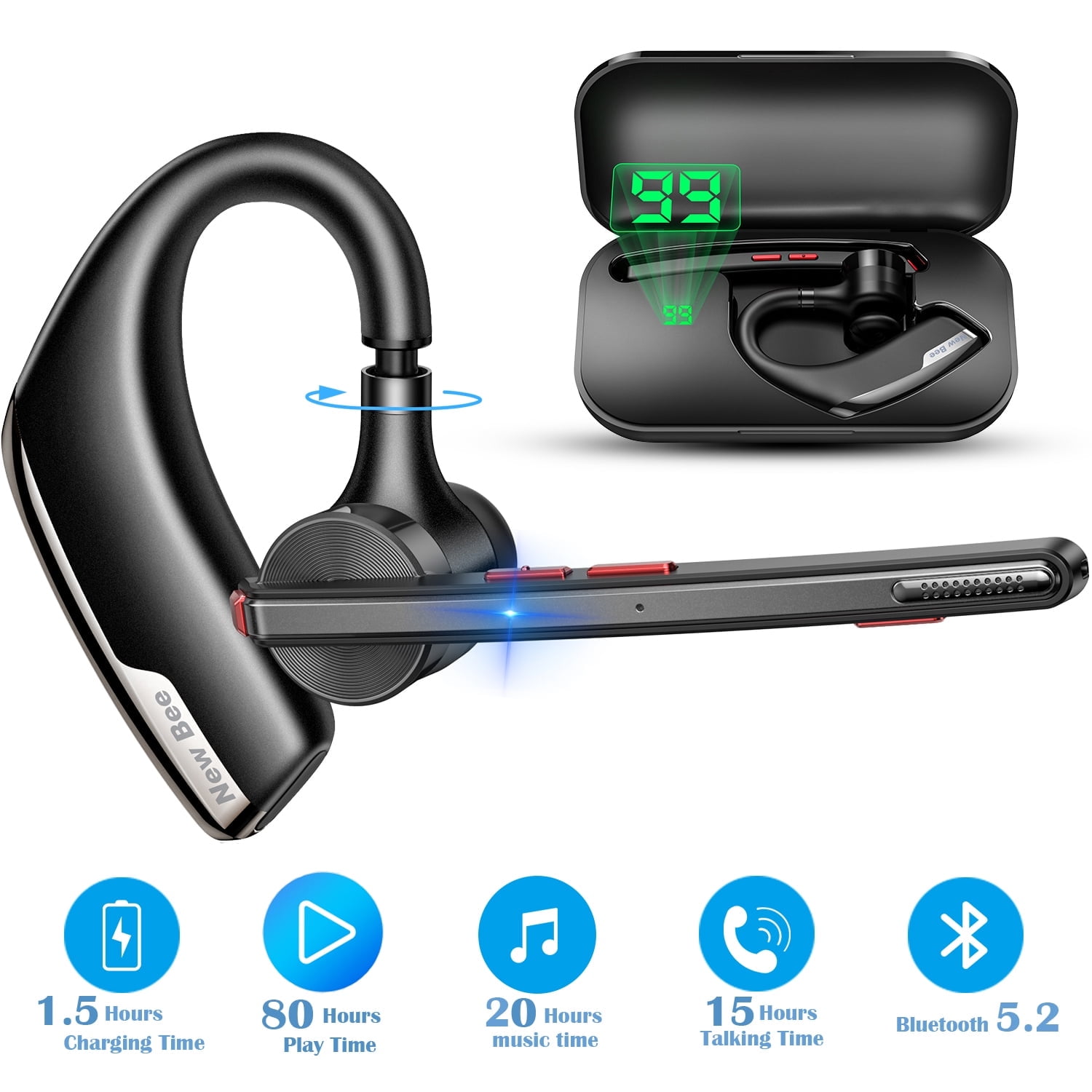New Bee Wireless Single Ear Bluetooth Headset with Nigeria Ubuy