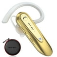thumbnail image 1 of New Bee Bluetooth Earpiece,Wireless Handsfree in-Ear with Microphone, 20 Hrs Talking Time 180 Days Standby Time Bluetooth V5.0 Headset for iPhone/Android/Business/Trucker/Driver,Gold, 1 of 9