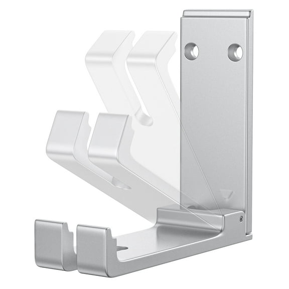New bee Foldable Headphone Stand Holder for Desk - Adjustable Clamp Mount, Fits All Headphone Sizes, Silver