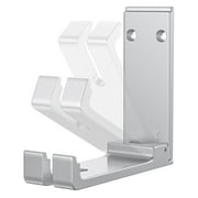 New bee Foldable Headphone Stand Holder for Desk - Adjustable Clamp Mount, Fits All Headphone Sizes, Silver