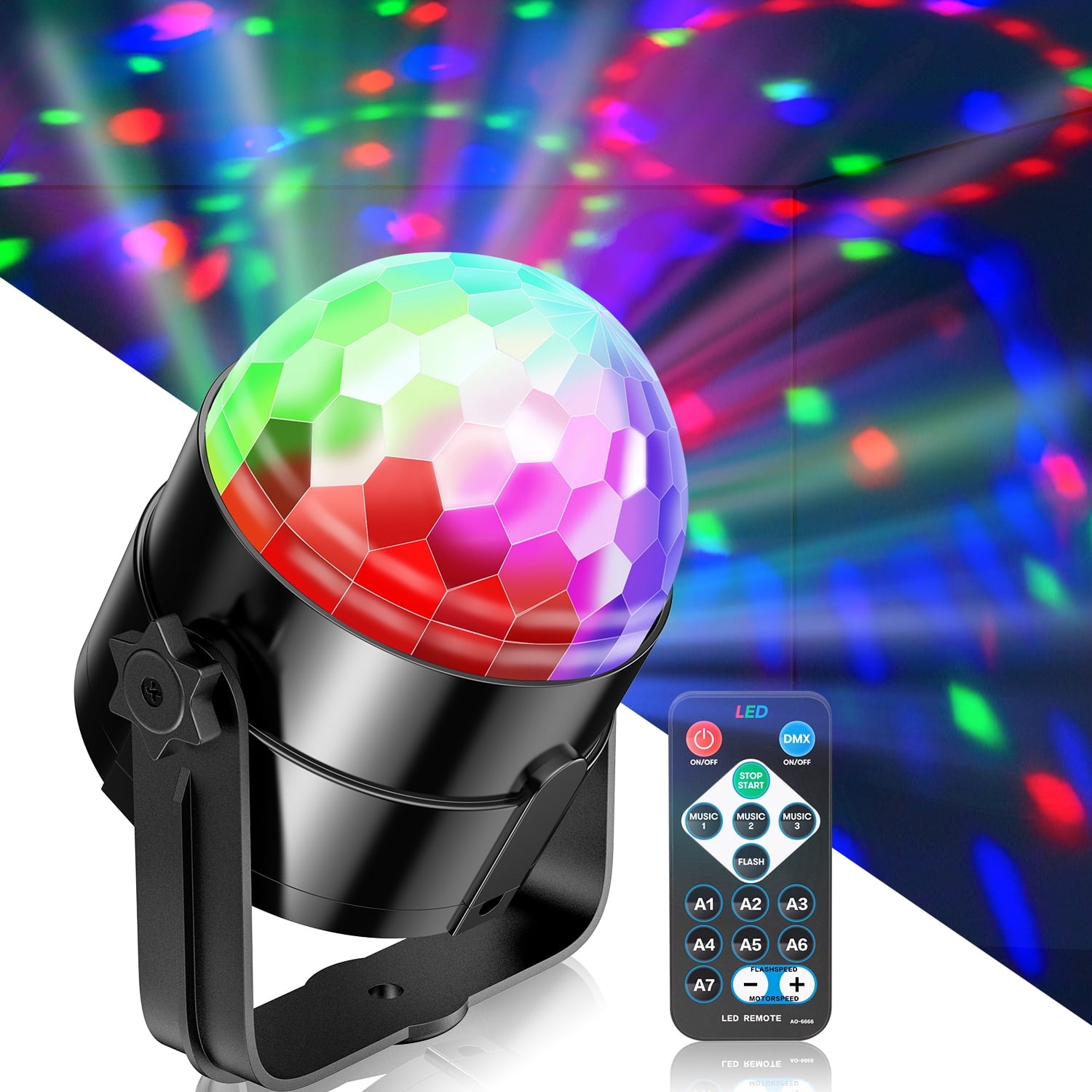 New Bee LED Ball Stage Lights Sound Activated Party Lights with Remote ...