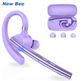 thumbnail image 1 of New Bee M54 Bluetooth Headset, Single Ear Wireless Earpiece with 500mAh LED Digital Charging Case, 1 of 9