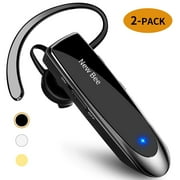 New Bee 2PC Bluetooth Headphones V5.0 Wireless 24H Talk Time/180D Standby w/Mic, Dual Device Connectivity for iPhone/Android/Samsung/Laptop, Business Trucker Headsets,Black