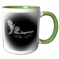 thumbnail image 1 of 3drose, New Beginnings, 11oz Two-tone Green Mug, 1 of 6
