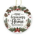 thumbnail image 1 of New Beginnings New Home New Memories - Christmas Ornament Xmas Keepsake Ceramic Ornaments Holiday Decorations for Tree Christmas Gift Ideas 2.95in, 1 of 6