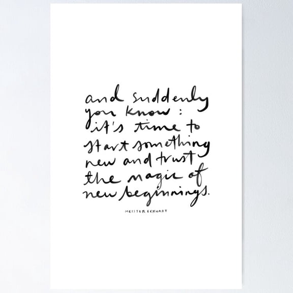 New Beginnings. Poster , Poster Only