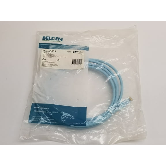 New Belden AX350039 7' GigaFlex PS6+ Modular Cord UPT, CAT-6