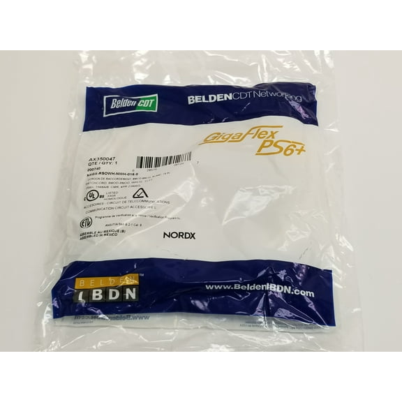 New Belden AX350047 15' UPT, CAT-6 GigaFlex PS6+ Modular Cord