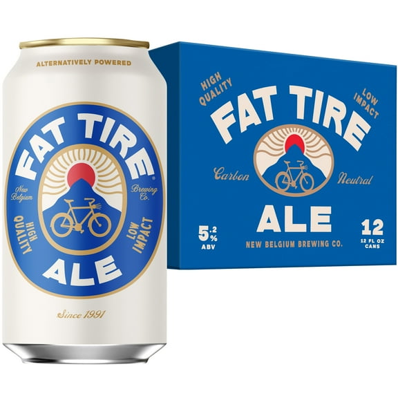 New Belgium Fat Tire Ale Craft Beer, 12 Pack, 12 fl oz Cans, 5.2% ABV