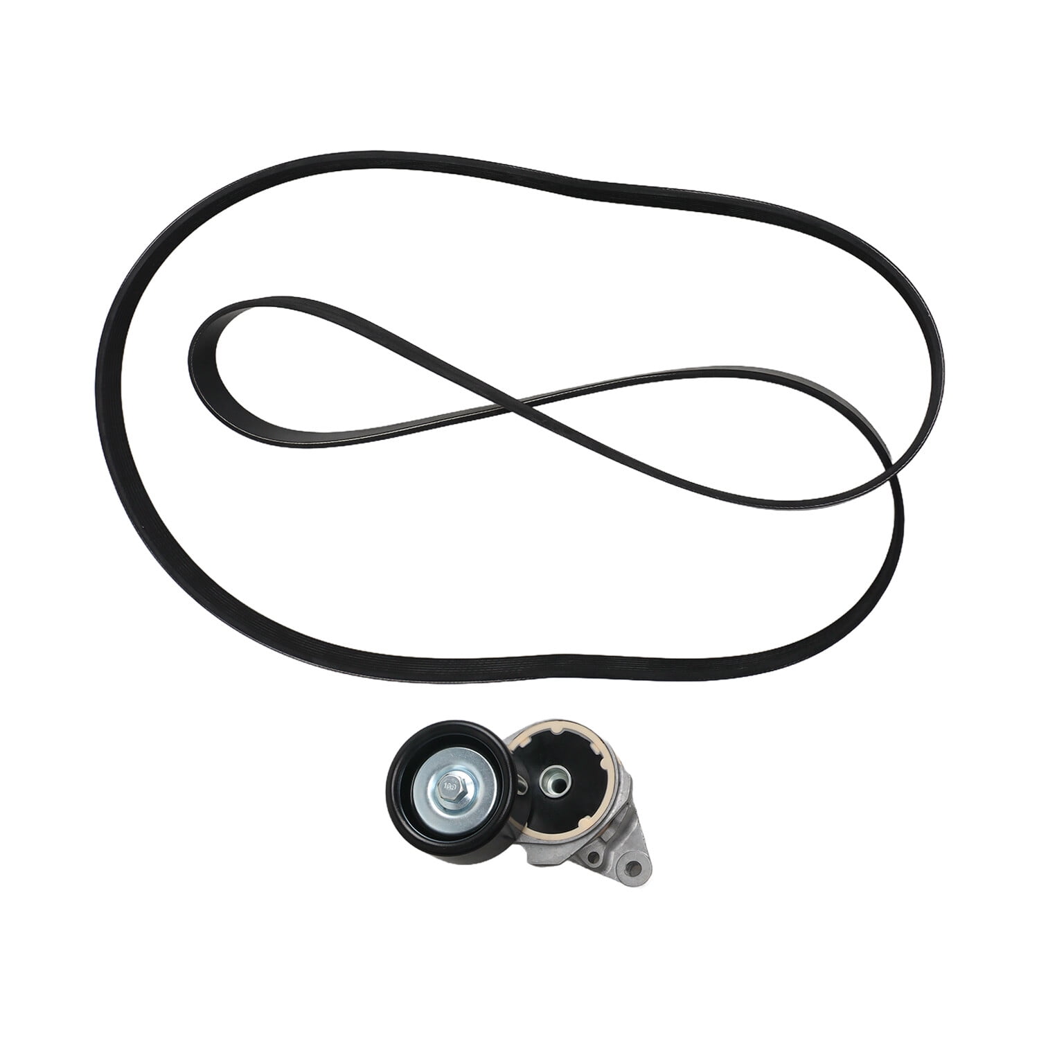 New Belt Tensioner Pulley ＆ Drive Belt for Toyota Sequoia Land Cruiser Tundra