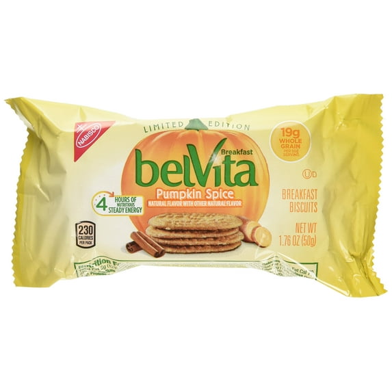 New Belvita Seasonal Pumpkin Spice Breakfast Biscuits, 1.76 Ounce, 5 Count, (Pack Of 2)