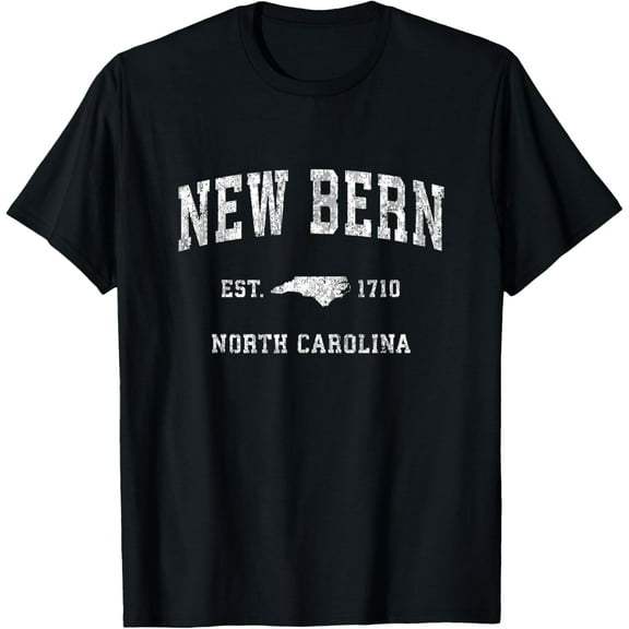 New Bern North Carolina NC Vintage Athletic Sports Design T-Shirt