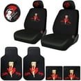 thumbnail image 1 of New Betty Boop Skyline Design Car Accessories Set New Seat Covers, Front and Rear Rubber Mats, Steering Wheel Cover Embroidered Headrest Covers Stylish Protection for Cars SUVs Trucks, 1 of 10