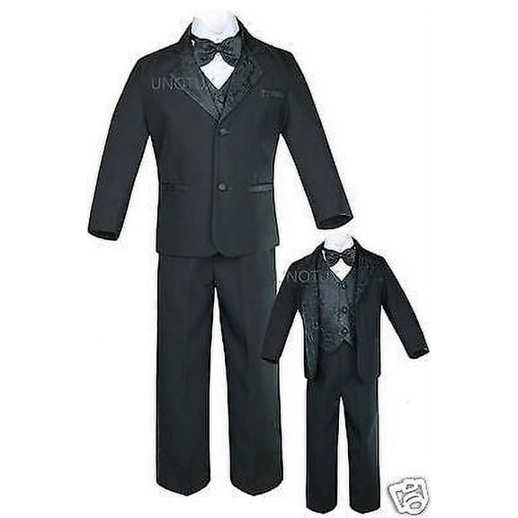 New Black Baby,Toddler & Boy Wedding Formal Tuxedo Suit S M L XL 2T 3T 4T 5,6-20