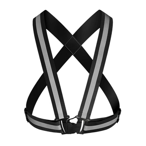 New Black (C) One Size$Outdoor Cycling Reflective Straps High Elastic Reflective Vest Cycling Sports Reflective Clothing Reflective Vest