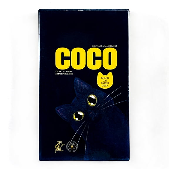 New Black Cat Tarot Deck 78PCS Cat-Themed Tarot Cards Meditation Divination Edition Deck Borad Game Party Games For Cat Lovers