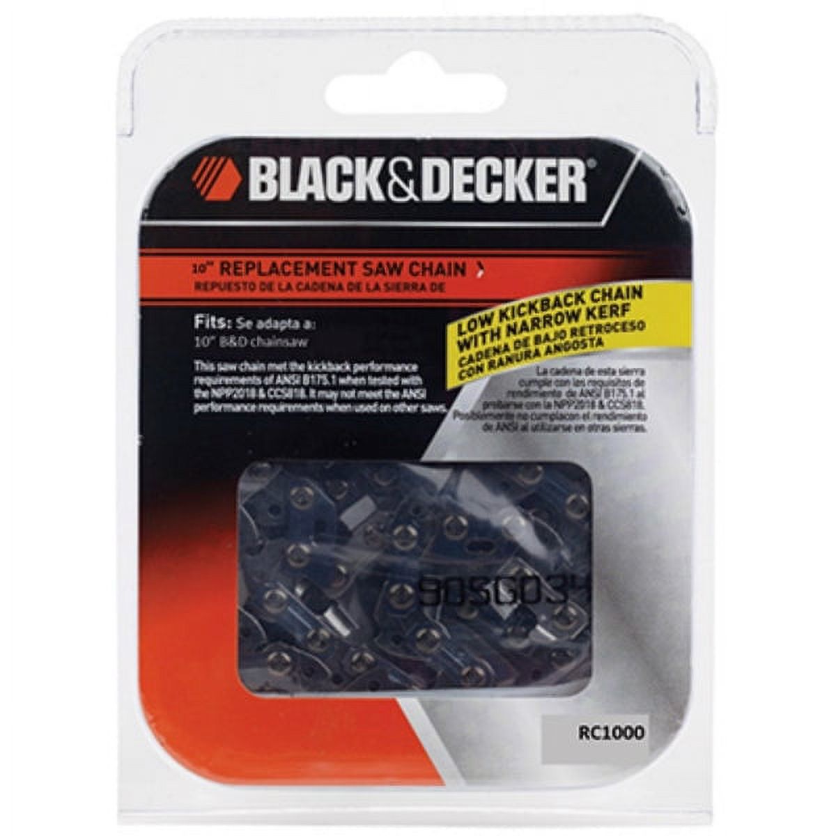 New Black & Decker RC1000 Cordless Saw Replacement Chain 10" for 
