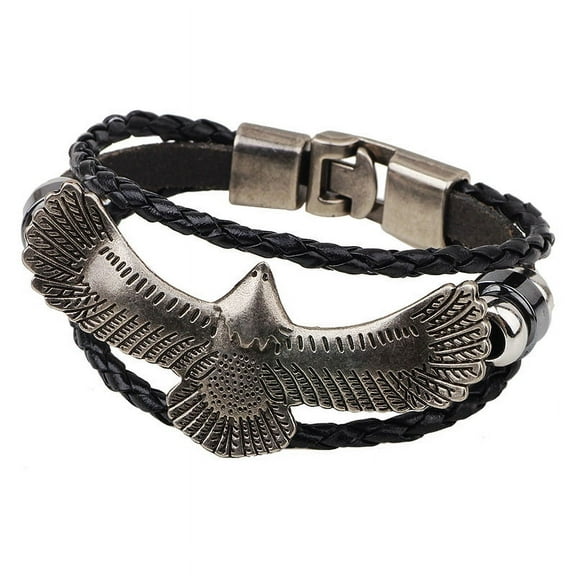 New Black Men Women Teen Unisex Real Leather Wristband Bracelets 100